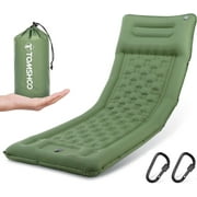 TOMSHOO Inflatable Mattress for 1 Person Sleeping Pad for Camping Built-in Pillow and Foot Pump Portable Air Mattress Pad Lightweight Bed Mat with Storage Bag 77*28*4 inch